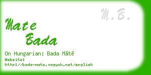 mate bada business card